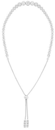 1.05CT DIAMOND 14K WHITE GOLD ROUND CLASSIC BEZEL GRADUATING ADJUSTABLE BRACELET