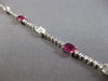 3.88CT DIAMOND & AAA RUBY 14KT WHITE GOLD OVAL ROUND & BAGUETTE TENNIS BRACELET