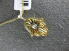 .21CT DIAMOND 14KT YELLOW GOLD 3D ROUND & BAGUETTE HAMSA CHAMSA FLOATING PENDANT