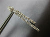 ESTATE 1.50CT DIAMOND 14KT WHITE GOLD DOUBLE BAR TEAR DROP LOVE HANGING EARRINGS