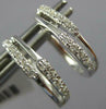 ESTATE .15CT DIAMOND 18KT WHITE GOLD 3D 2 ROW CLASSIC LEVERBACK HANGING EARRINGS