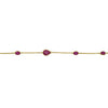 5.95CT AAA RUBY 14KT YELLOW GOLD 3D OVAL & PEAR SHAPE BY THE YARD FUN BRACELET