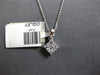 .25CT DIAMOND 14K WHITE GOLD ROUND INVISIBLE SQUARE GEOMETRICAL FLOATING PENDANT
