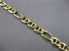 ESTATE WIDE AND LONG 14KT YELLOW GOLD 3D CLASSIC HERRINGBONE LOVE BRACELET