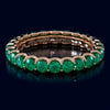 ESTATE 2.53CT AAA EMERALD 14KT ROSE GOLD 3D SHARED PRONG ETERNITY FUN LOVE RING