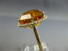 ESTATE LARGE 10.60CT DIAMOND & AAA CITRINE 14K YELLOW GOLD HEXAGON HALO FUN RING