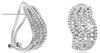 .47CT DIAMOND 14K WHITE GOLD MULTI ROW DOUBLE SWIRL WEB CLIP ON HANGING EARRINGS