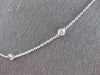 ESTATE LARGE 1.5CT DIAMOND 14KT WHITE GOLD INSIDE OUT BY THE YARD LOVE NECKLACE