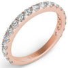 .86CT DIAMOND 14KT ROSE GOLD ROUND SHARED PRONG 3/4TH ETERNITY ANNIVERSARY RING