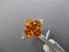 2.19CT DIAMOND & AAA YELLOW SAPPHIRE 18K 2 TONE GOLD 3D OVAL & ROUND FLOWER RING