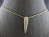 .47CT DIAMOND 14KT YELLOW GOLD 3D MULTI ROW ELONGATED TEAR DROP FLOATING PENDANT