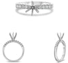 .27CT DIAMOND 14KT WHITE GOLD 3D ROUND SEMI ETERNITY SEMI MOUNT ENGAGEMENT RING