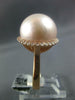 LARGE .44CT DIAMOND & AAA PINK SOUTH SEA PEARL 18KT ROSE GOLD 3D HALO LOVE RING