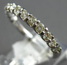 .62CT DIAMOND 14KT WHITE GOLD SHARED PRONG COMFORT FIT WEDDING ANNIVERSARY RING