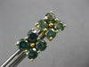 ESTATE 2.15CT BLUE DIAMOND 18KT YELLOW GOLD CLASSIC SQUARE FLOWER STUD EARRINGS