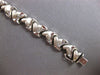 ESTATE WIDE 14KT WHITE GOLD 3D MATTE AND SHINY MULTI HEART LOVE BRACELET
