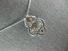 ESTATE .49CT DIAMOND 14KT WHITE GOLD CLASSIC MULTI ROW PAVE FUN FLOATING PENDANT