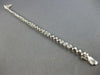 ESTATE .72CT DIAMOND 14KT WHITE GOLD 3 STONE PAST PRESENT FUTURE TENNIS BRACELET