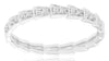 ESTATE .14CT DIAMOND 14KT WHITE GOLD TRIANGULAR SQUARE WEDDING ANNIVERSARY RING