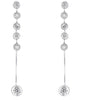 LONG .54CT DIAMOND 14KT WHITE GOLD 6 STONE BY THE YARD JOURNEY HANGING EARRINGS