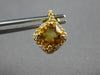 2.25CT DIAMOND & AAA CITRINE 14KT YELLOW GOLD CUSHION & ROUND HANGING EARRINGS