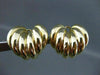 ESTATE LARGE 14K YELLOW GOLD LOVE HEART SEA SHELL DESIGN EARRINGS AMAZING #22546
