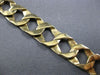 ESTATE LONG 14KT YELLOW GOLD HANDCRAFTED SQUARE LINK MATTE & SHINY MENS BRACELET