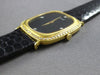 LARGE .80CT DIAMOND 18KT YELLOW GOLD BLACK SQUARE FACE PIAGET MENS WATCH #27783