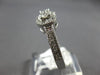 .54CT DIAMOND 14KT WHITE GOLD CLASSIC ROUND 2 STONE HALO FILIGREE FUN LOVE RING