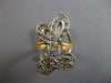 ESTATE LARGE .25CT DIAMOND 14KT WHITE & YELLOW GOLD L INITIAL DOUBLE PLATE RING