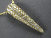 .47CT DIAMOND 14KT YELLOW GOLD 3D MULTI ROW ELONGATED TEAR DROP FLOATING PENDANT