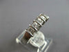 ESTATE .69CT DIAMOND PLATINUM CLASSIC 5 STONE CHANNEL PRINCESS ANNIVERSARY RING