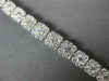 ESTATE 1.28CT DIAMOND 18K WHITE GOLD CLUSTER ROUND SQUARE SEMI ETERNITY BRACELET