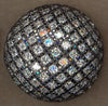EXTRA LARGE 8.91CT WHITE & BLACK DIAMOND 14KT WHITE GOLD 3D DOME SHAPE FUN RING