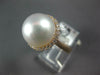 ESTATE .32CT DIAMOND & AAA SOUTH SEA PEARL 18KT ROSE GOLD CLASSIC HALO LOVE RING