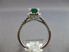 1.23CT DIAMOND & AAA EMERALD 18KT WHITE GOLD SQUARE & ROUND HALO ENGAGEMENT RING