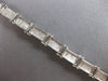 WIDE .75CT DIAMOND 14K WHITE GOLD 3D ROUND BEZEL ETOILE FILIGREE TENNIS BRACELET