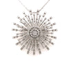 EXTRA LARGE 3.76CT DIAMOND 18KT WHITE GOLD 3D SUNBURST COCKTAIL FLOATING PENDANT