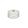 ESTATE .36CT DIAMOND 18KT WHITE GOLD CLASSIC ROUND 3 WEDDING ANNIVERSARY RING