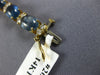 ANTIQUE LARGE 16.20CT DIAMOND & AAA SAPPHIRE 14K YELLOW GOLD OVAL BRACELET 20925