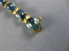 ANTIQUE LARGE 16.20CT DIAMOND & AAA SAPPHIRE 14K YELLOW GOLD OVAL BRACELET 20925
