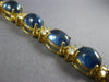 ANTIQUE LARGE 16.20CT DIAMOND & AAA SAPPHIRE 14K YELLOW GOLD OVAL BRACELET 20925