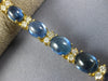 ANTIQUE LARGE 16.20CT DIAMOND & AAA SAPPHIRE 14K YELLOW GOLD OVAL BRACELET 20925