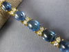 ANTIQUE LARGE 16.20CT DIAMOND & AAA SAPPHIRE 14K YELLOW GOLD OVAL BRACELET 20925