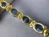 ANTIQUE LARGE 16.20CT DIAMOND & AAA SAPPHIRE 14K YELLOW GOLD OVAL BRACELET 20925