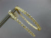 LARGE 2.91CT DIAMOND 18KT YELLOW GOLD INSIDE OUT SHARE PRONG OVAL HOOP EARRINGS