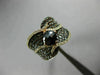 ESTATE WIDE 2.85CT DIAMOND & ORANGE SAPPHIRE 18KT ROSE GOLD CRISS CROSS FUN RING