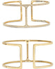 LARGE 1.0CT DIAMOND 14K YELLOW GOLD 3D ROUND DOUBLE ROW BAR CUFF BANGLE BRACELET