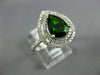 LARGE 2.15CT DIAMOND & AAA RUSSALITE 14KT WHITE GOLD PEAR SHAPE ENGAGEMENT RING