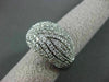 ESTATE LARGE 2.75CT DIAMOND 14KT WHITE GOLD 3D LEAF DESIGN COCKTAIL RING #22457